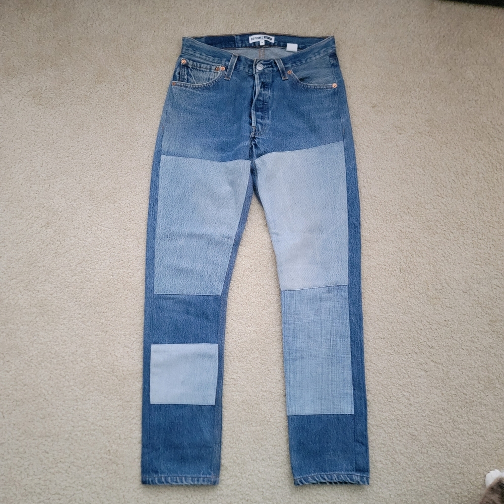 RE/DONE Levi’s Reconstructed Patchwork Jeans